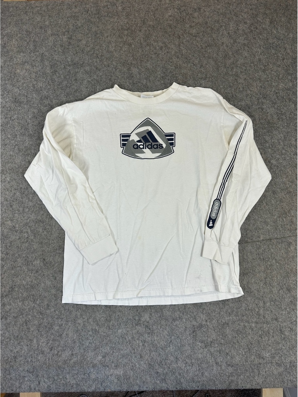 Vintage Adidas white long sleeve shirt mens size Medium